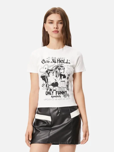 Anime T-Shirt Printed Short Sleeve